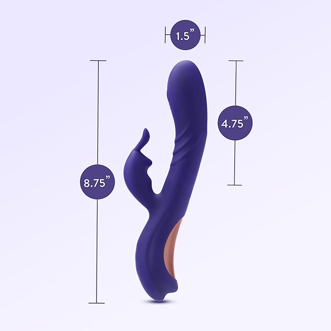 Vibrador Rabbit - Doble estimulación - Blush Harper Midnight - Imagen 2