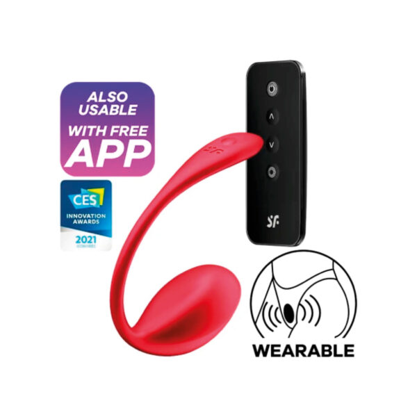 Satisfyer Shiny Petal Red | Vibrador con App y Control Remoto - Imagen 5