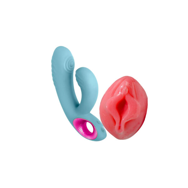 Pack Vibrador Doble Rabbit Cora + Jabón Vulva Divertido