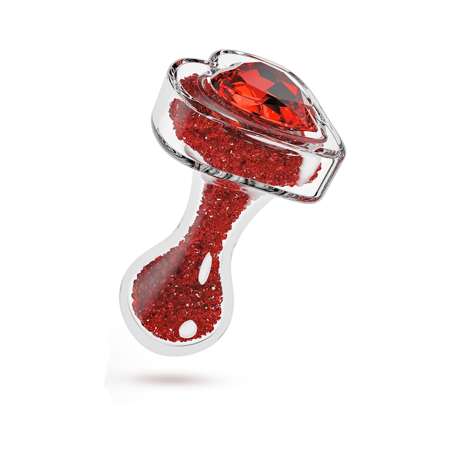 Plug Anal de Vidrio Oh My Gem 3.25" - Lujoso Blush Plug Anal de Vidrio Oh My Gem 3.25" - Lujoso - Imagen 2